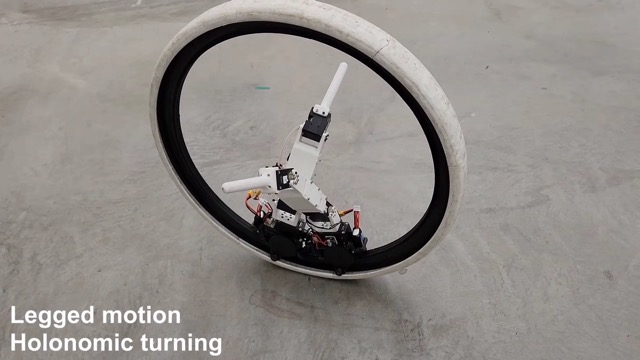 Ringbot หุ่นยนต์ล้อเดียวแบบมีขา ล้มแล้วลุกได้ด้วยตัวเอง Ringbot หุ่นยนต์ล้อเดียวแบบมีขา ล้มแล้วลุกได้ด้วยตัวเอง