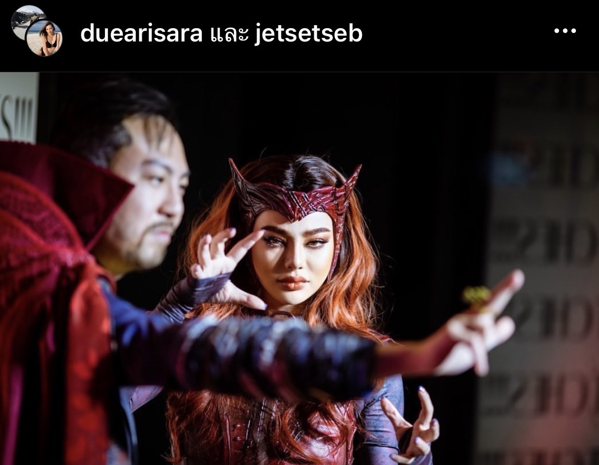 ดิว อริสรา แปลงโฉมเป็น Scarlet Witch รวมงานปาร์ตี้วันเกิด 