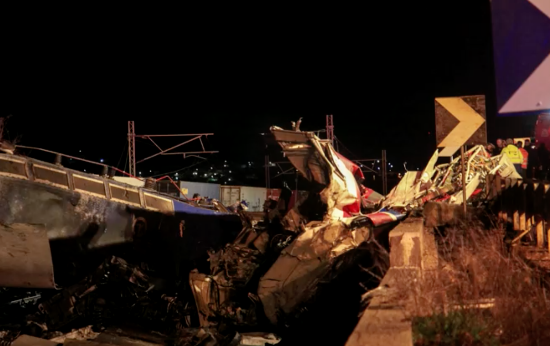 รถไฟชนกัน! ประสานงานไฟลุกท่วมที่กรีซ เสียชีวิต 16 ราย