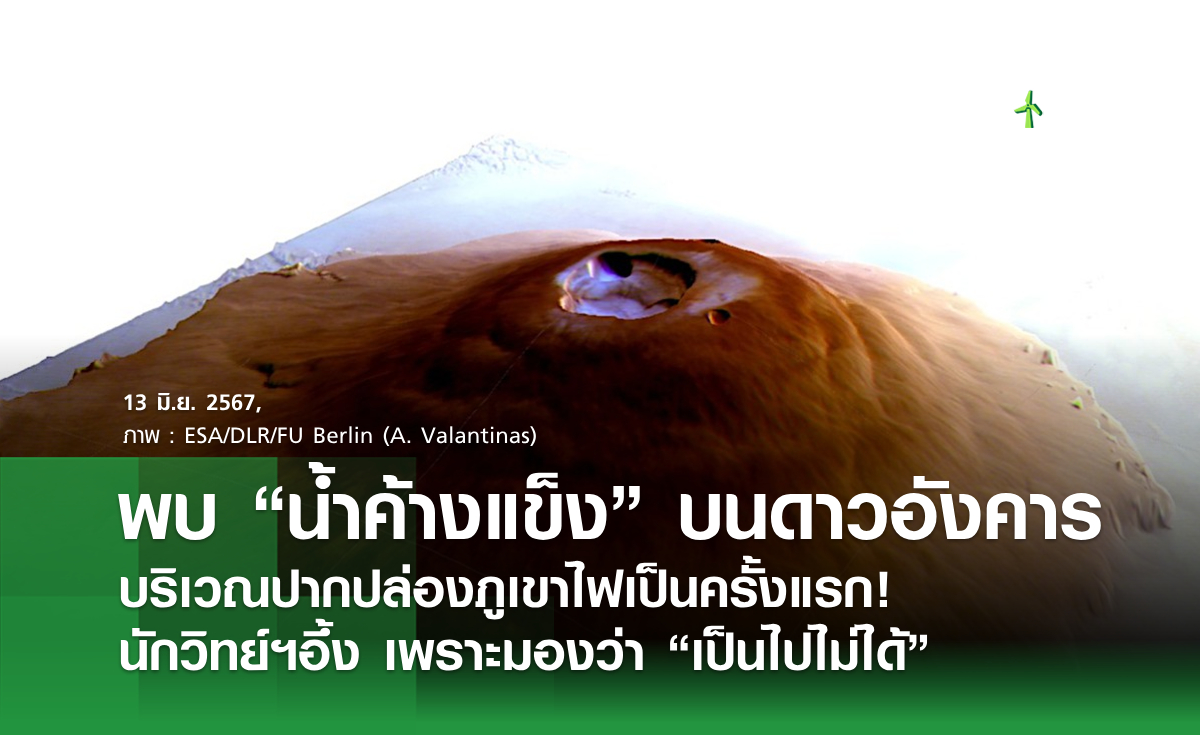 พบ “น้ำค้างแข็ง” บนดาวอังคาร  บริเวณปากปล่องภูเขาไฟเป็นครั้งแรก! นักวิทย์ฯอึ้ง เพราะมองว่า “เป็นไปไม่ได้”