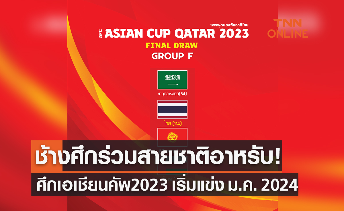 ผลจับสลากแบ่งกลุ่มฟุตบอล 'เอเชียน คัพ 2023'