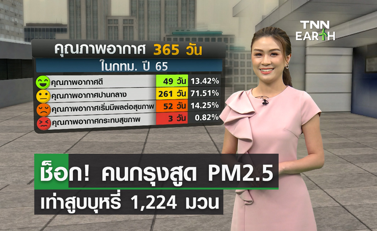 ช็อก! คนกรุงสูด PM2.5 เท่ากับสูบบุหรี่ 1,224 มวน