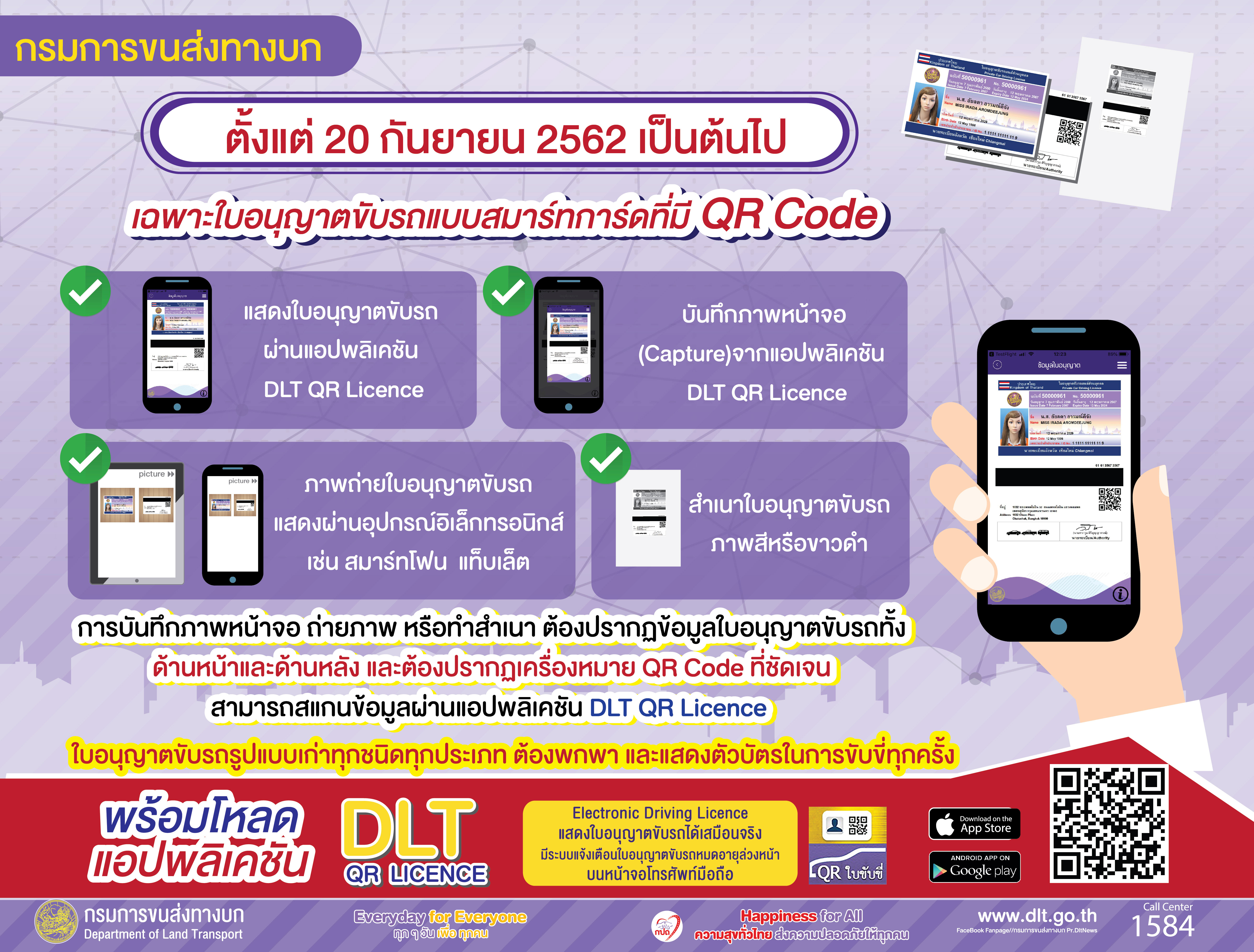 ไขข้อสงสัย!  ไม่ต้องพกใบขับขี่ตัวจริง สามารถใช้ใบขับขี่อิเล็กทรอนิกส์แทนได้ จริงหรือ? 