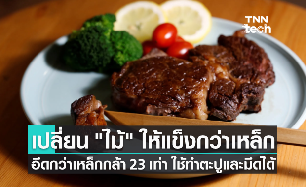 นักวิทย์ฯ เปลี่ยน "ไม้" ให้มีความแข็งแรงมากกว่าเหล็กกล้าถึง 23 เท่า ใช้ทำตะปูหรือมีดได้ด้วย