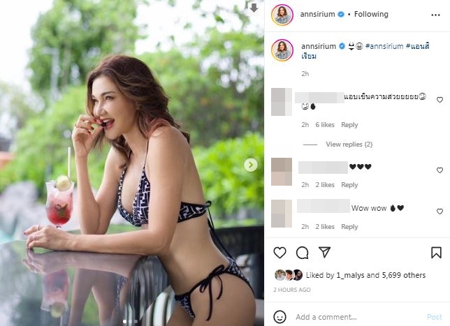 50 ยังแจ๋ว! น้องแอน ไม่อ่อนโยน เสิร์ฟความแซ่บสวมบิกินีขยี้ใจ