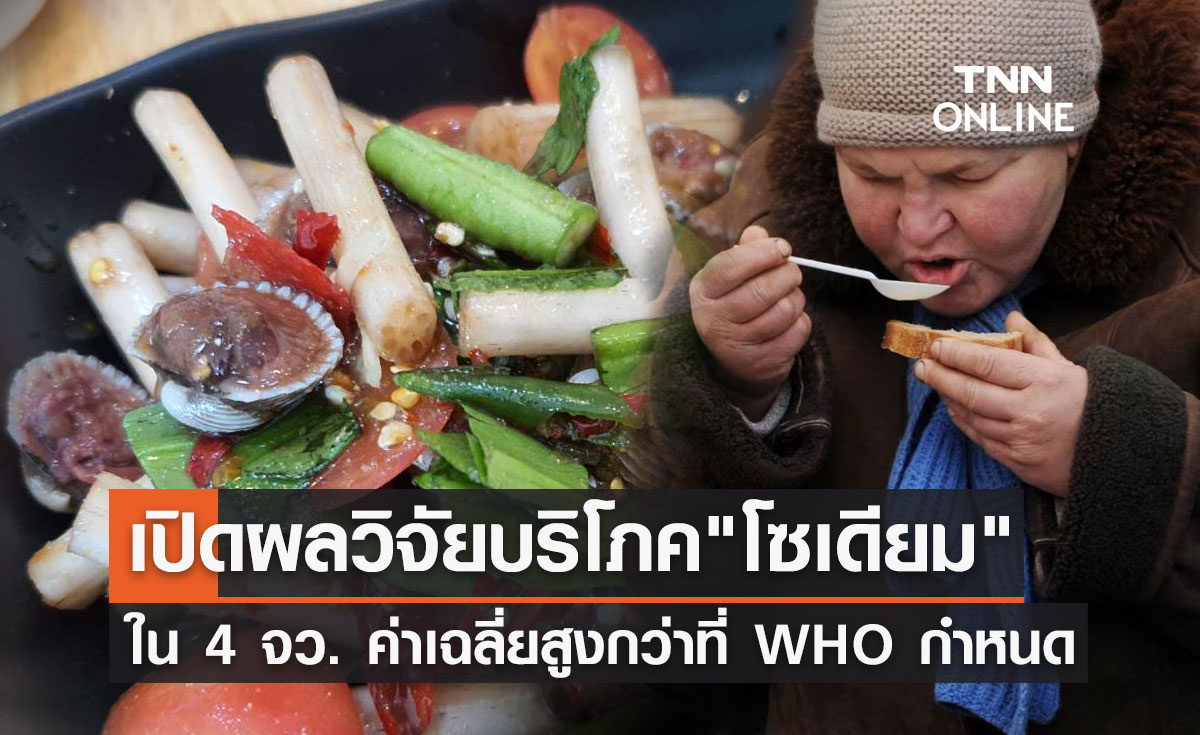 ผลวิจัยบริโภค "โซเดียม" กลุ่มตัวอย่าง 4 จังหวัด ค่าเฉลี่ยสูงกว่าที่ WHO กำหนด