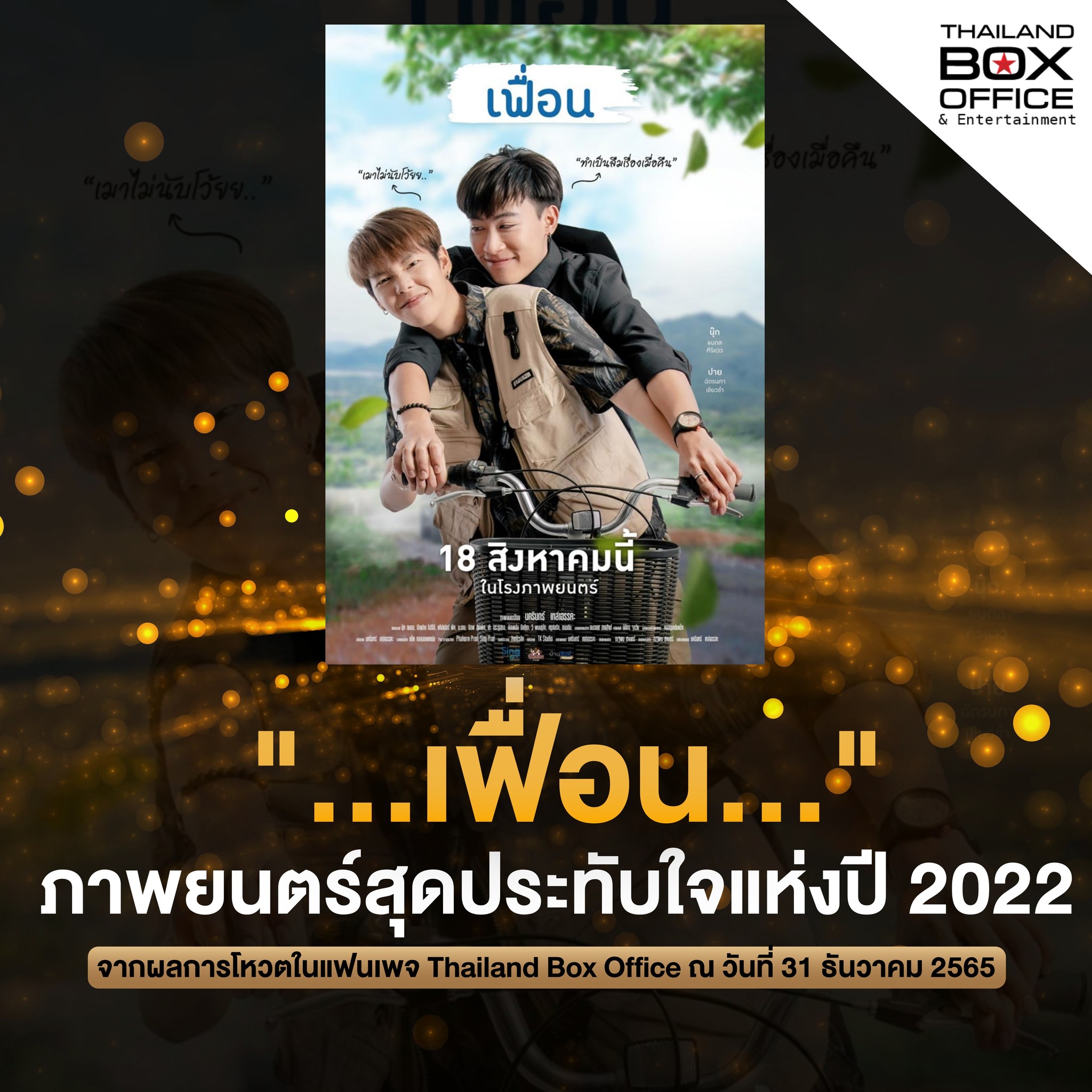 เฟื่อน ถูกยกให้เป็นภาพยนตร์สุดประทับใจแห่งปี 2022 เฟื่อน ถูกยกให้เป็นภาพยนตร์สุดประทับใจแห่งปี 2022