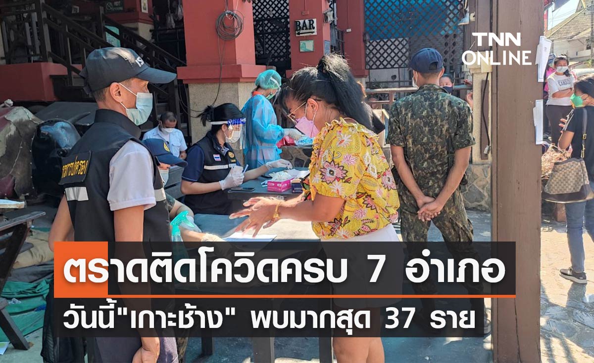 ตราด ติดโควิดครบ 7 อำเภอ วันนี้ "เกาะช้าง" มากสุด 37 ราย