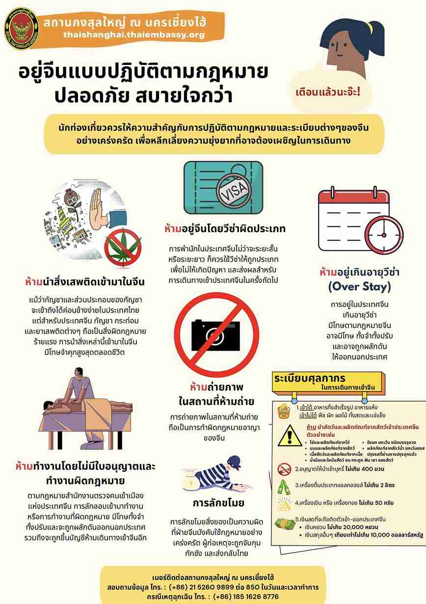 ฟรีวีซ่าไทย-จีน เริ่มแล้ว! เช็กเงื่อนไข การใช้จ่าย ข้อห้ามในการเที่ยวจีน