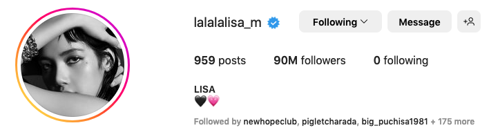 ปังทะลุ90ล้าน!! 'ลิซ่า BLACKPINK' สาวเอเชียผู้ติดตาม IG มากที่สุด ปังทะลุ90ล้าน!! 'ลิซ่า BLACKPINK' สาวเอเชียผู้ติดตาม IG มากที่สุด