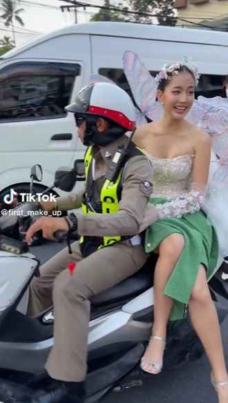 โบว์ เมลดา ติดปีกบินบนมอเตอร์ไซด์ของคุณตำรวจ