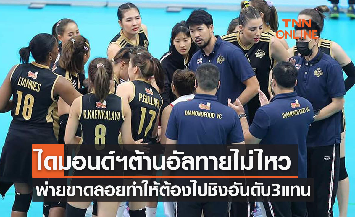 'ไดมอนด์ฟู้ดฯ' ต้านไม่อยู่พ่ายแชมป์เก่าขาดลอยหล่นชิงอันดับ3ศึกลูกยางสโมสรเอเชีย2022