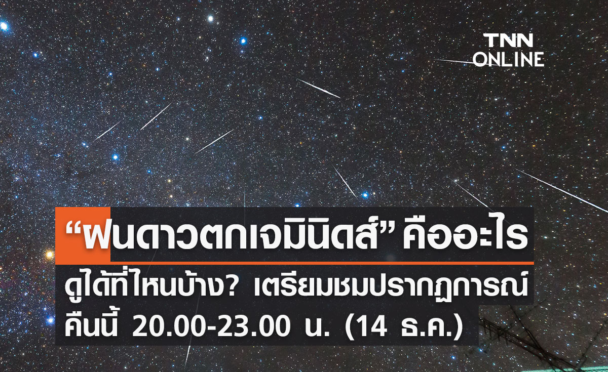 “ฝนดาวตกเจมินิดส์” คืออะไร ดูได้ที่ไหนบ้าง? เตรียมชมปรากฏการณ์คืนนี้ (14 ธ.ค.) 