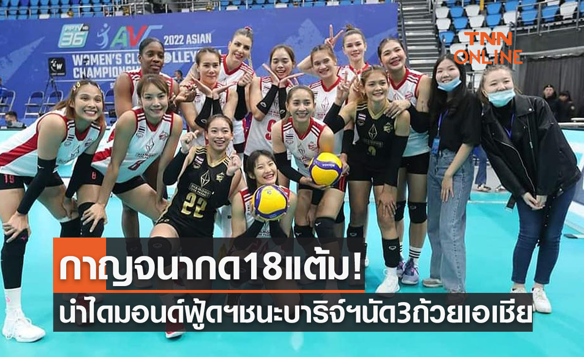 'ไดมอนด์ฟู้ดฯ' คืนฟอร์มเก่งไล่อัดสโมสรอิหร่าน 3-0 ลูกยางสโมสรหญิงเอเชีย2022