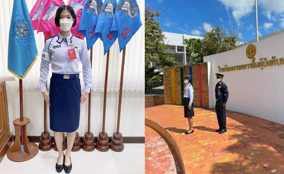 'เทนนิส พาณิภัค' เปลี่ยนลุคผมสั้นสวมเครื่องแบบทหารอากาศหญิงเต็มยศ