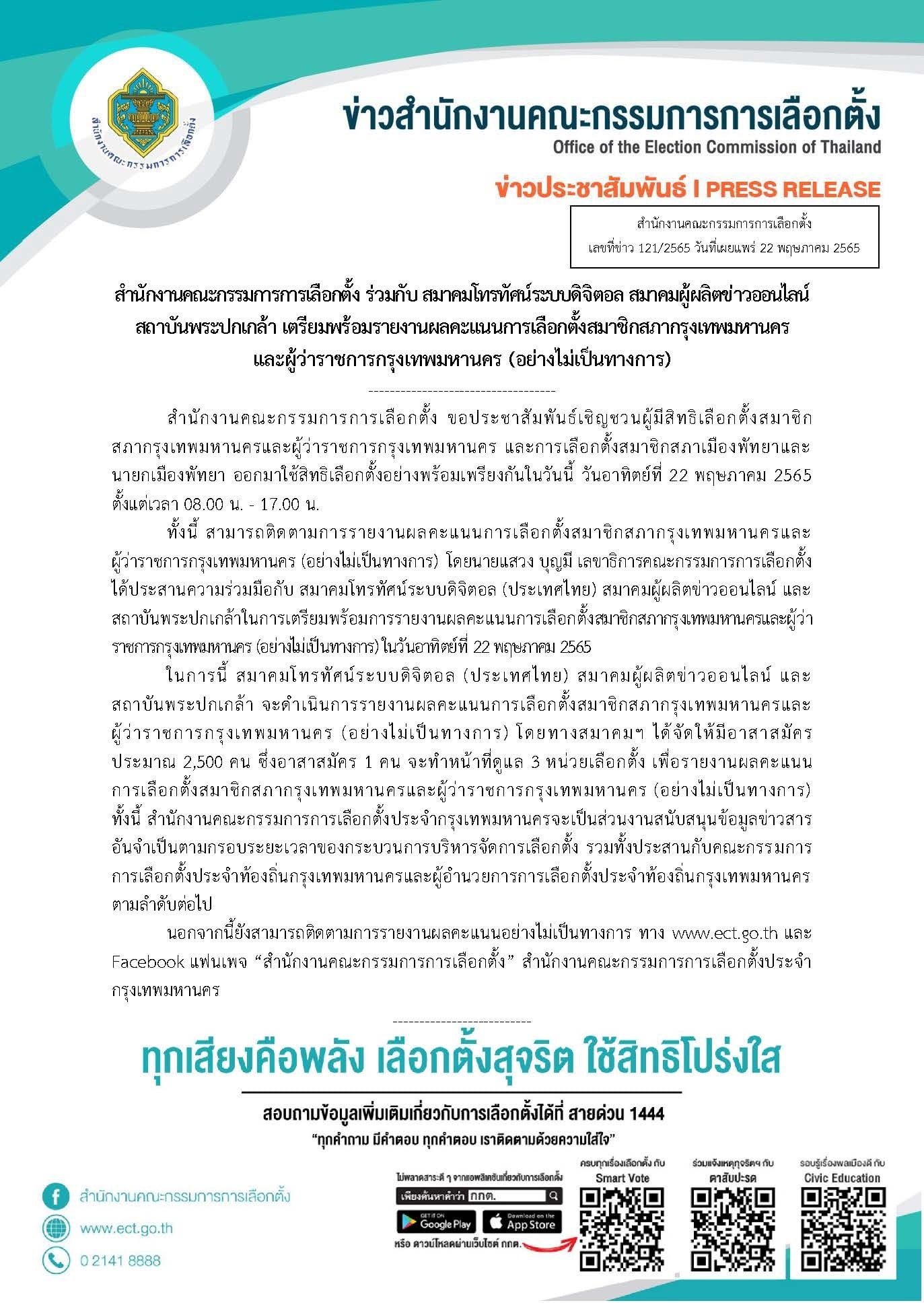 ลุ้นพร้อมกัน! เกาะติดผลเลือกตั้งผู้ว่าฯกทม.-ส.ก. หลังปิดลงคะแนน 