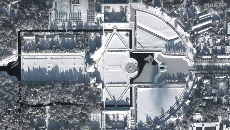 เปิดภาพมุมสูง หิมะ ถล่มเยอรมนี เปลี่ยนสถานที่สำคัญหลายแห่งเป็นสีขาวโพลน