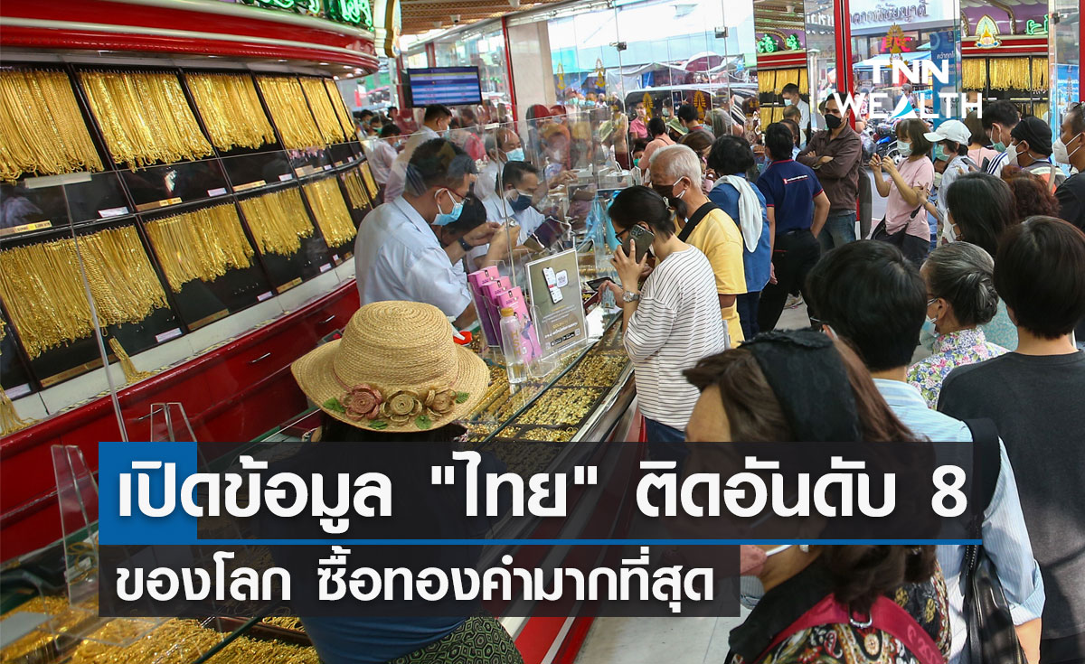 เปิดข้อมูล "ไทย" ติดอันดับ 8 ของโลก ซื้อทองคำมากที่สุด 