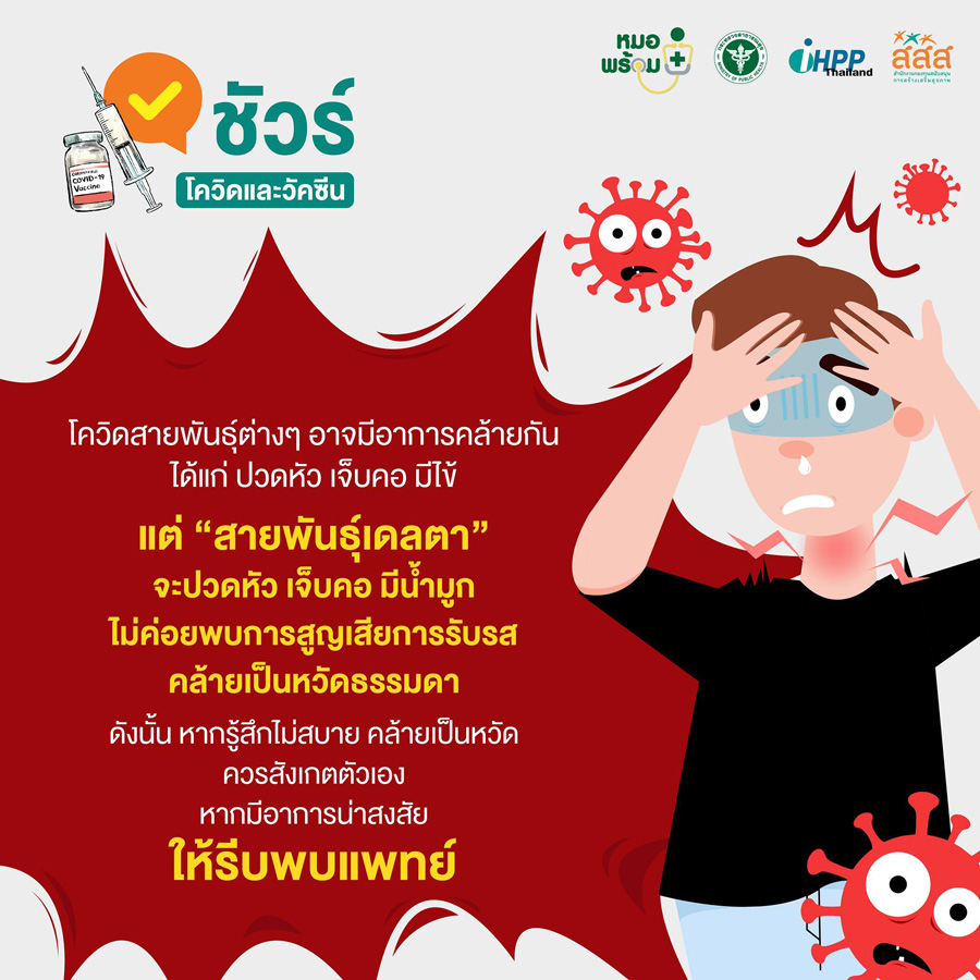 เช็กที่นี่ ผู้รับเชื้อโควิดสายพันธุ์ เดลต้า มีอาการอย่างไร?